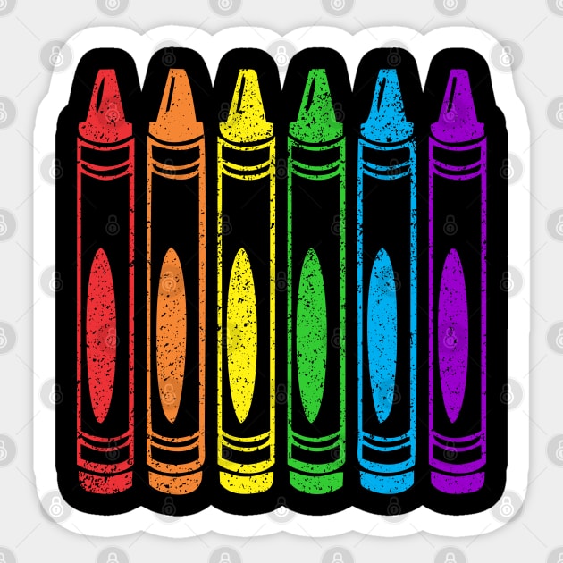 Gay Pride Rainbow Crayons Sticker by Muzehack